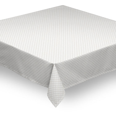 Mantel de hule texturizado blanco cuadros BORA 1035
