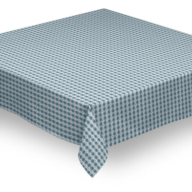 Mantel de hule texturizado vichy azul mini corazones BORA 1046