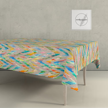Mantel antimanchas lino impresión digital llengua moderna multicolor DL 1011