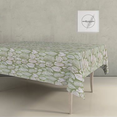 Mantel antimanchas tejido jacquard hojas selva verde JC 1009