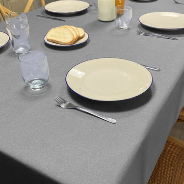 Mantel antimanchas liso gris claro Vida 1003