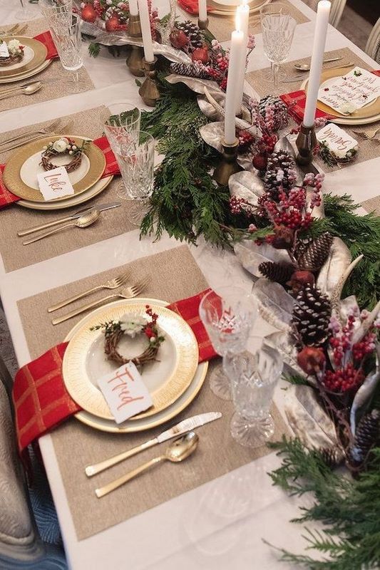 Ideas para la decoración de la mesa para Navidad